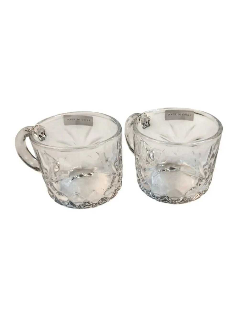 Godinger Clique  Cut Crystal Double Old Fashioned Glasses Set of 2 Barware